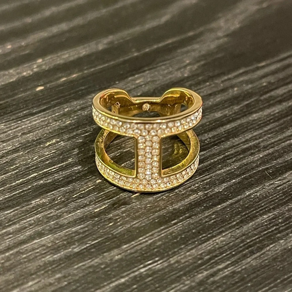 Michael Kors Jewelry - Michael Kors rhinestone gold pave ring